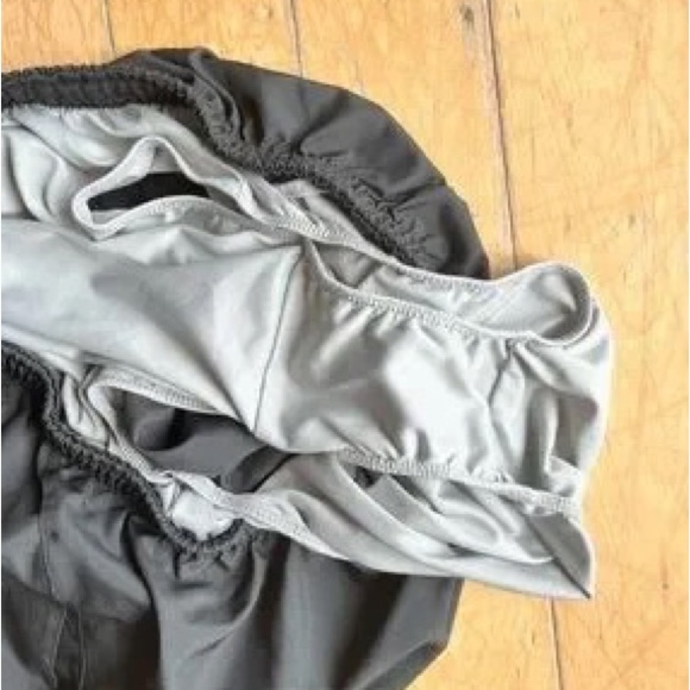 Nike Black Women's Running Shorts with Light Gray Trim - Picture 5 of 5